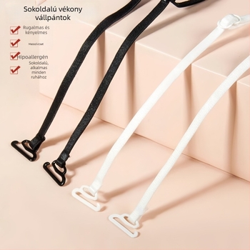 Csúszásmentes melltartó vállpántok, nejlon, Forever weave, csipke részletek, gumírozott csat, őszi 2025 kiadás