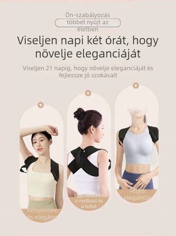 Nyitott vállú testtartás-korrektor felnőtteknek | Spandex, vállvédő, futball és futás