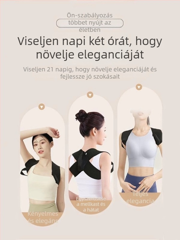 Nyitott vállú testtartás-korrektor felnőtteknek | Spandex, vállvédő, futball és futás