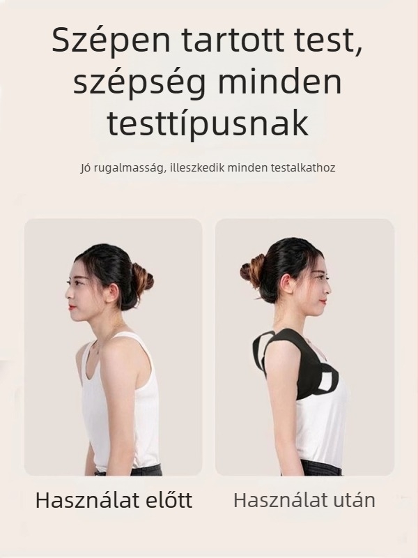Nyitott vállú testtartás-korrektor felnőtteknek | Spandex, vállvédő, futball és futás
