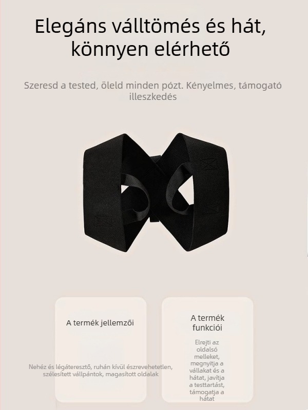 Nyitott vállú testtartás-korrektor felnőtteknek | Spandex, vállvédő, futball és futás