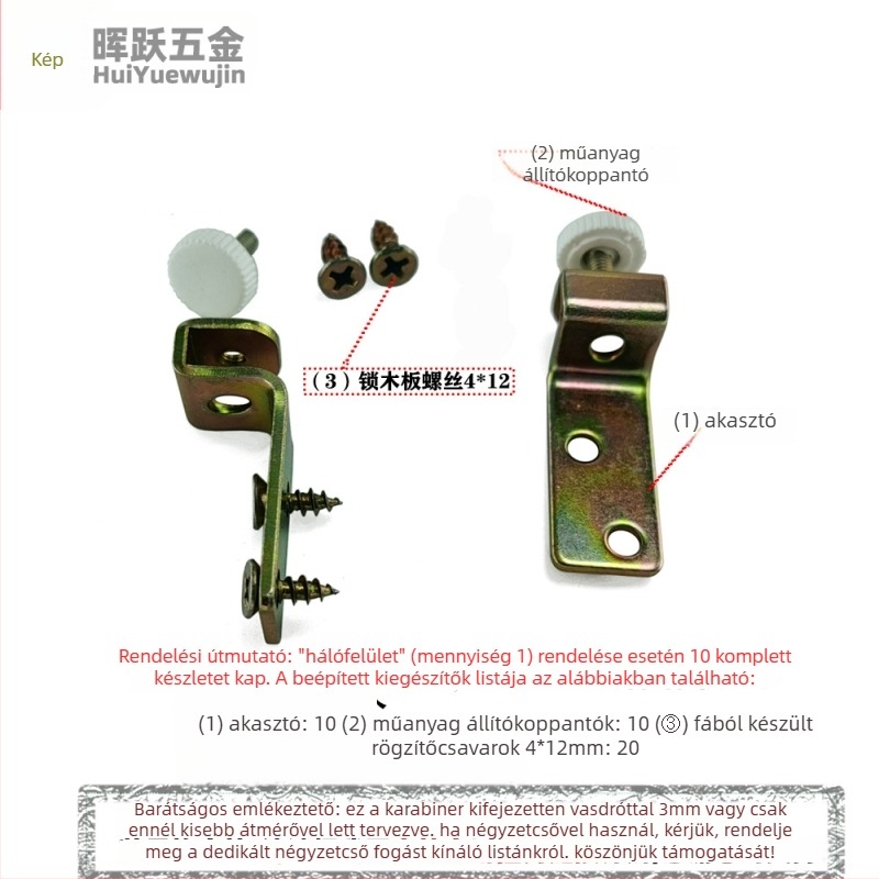 Kisállat ketrecre hardver készlet: állítható csatok, akasztókarok és zárak