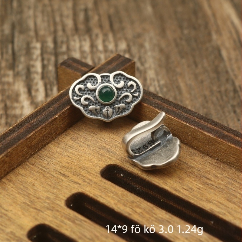 DIY ékszer csat – Sterling ezüst 925, fényes felület, felhőmotívum, eredeti dizájn