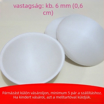Pamut melltartó betétek, beilleszthető párnák push-up melltartókhoz, láthatatlan hatás, közepes vastagság, 2024 tavaszi megjelenés