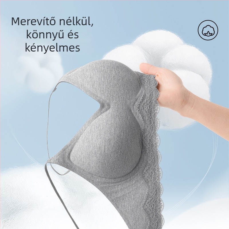 Drót nélküli, varrás nélküli női melltartó kis mellekhez, push-up hatás, a lógás megelőzése, könnyű nyári modell
