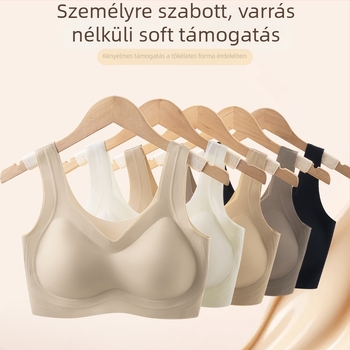 Sima nejlon push-up melltartó-vest, 3/4 kosár, formája: vékony felső rész, vastag alsó rész, lélegző, rögzített dupla vállpántok
