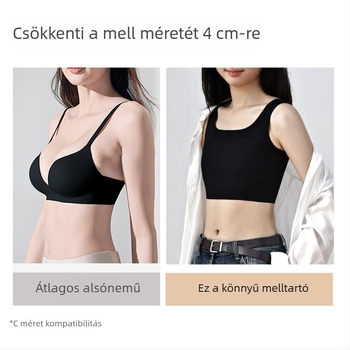 Liquid Foundation melltartó nőknek — varrás nélküli, láthatatlan hátsó rész, vest-stílusú karcsúsító dizájn, teljes kosár, vékony formázott kosár, fix dupla pántok, acélgyűrű nélkül