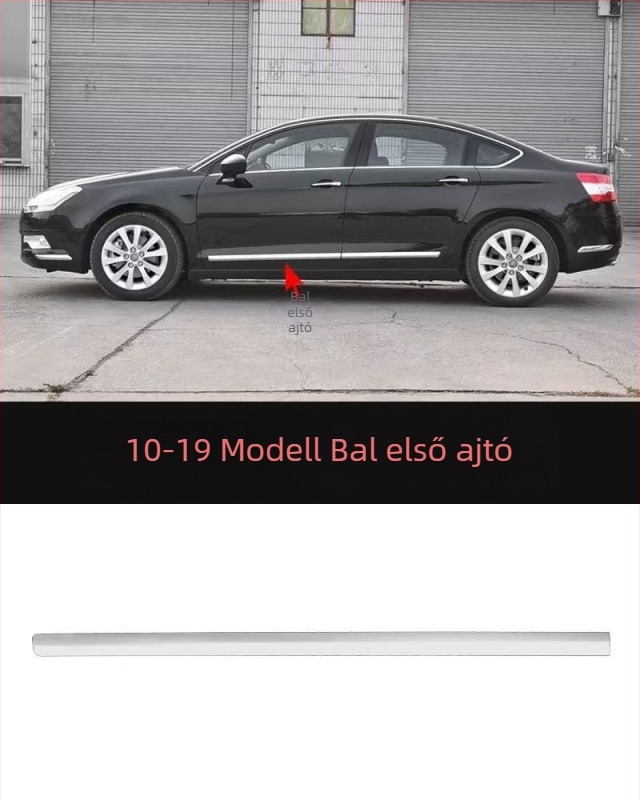 Citroën C5-höz antiütközési csík első- és hátsó lökhárítóhoz – ABS bevonat, elektroplatinált felület, modellkódok 7452sh 7452sj 745326 745325 9803383180 9803383080