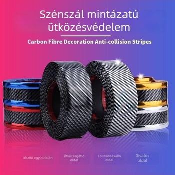PU oldalütésvédő ajtó sáv karbon szálas megjelenéssel, testreszabható feldolgozás, univerzális illeszkedés