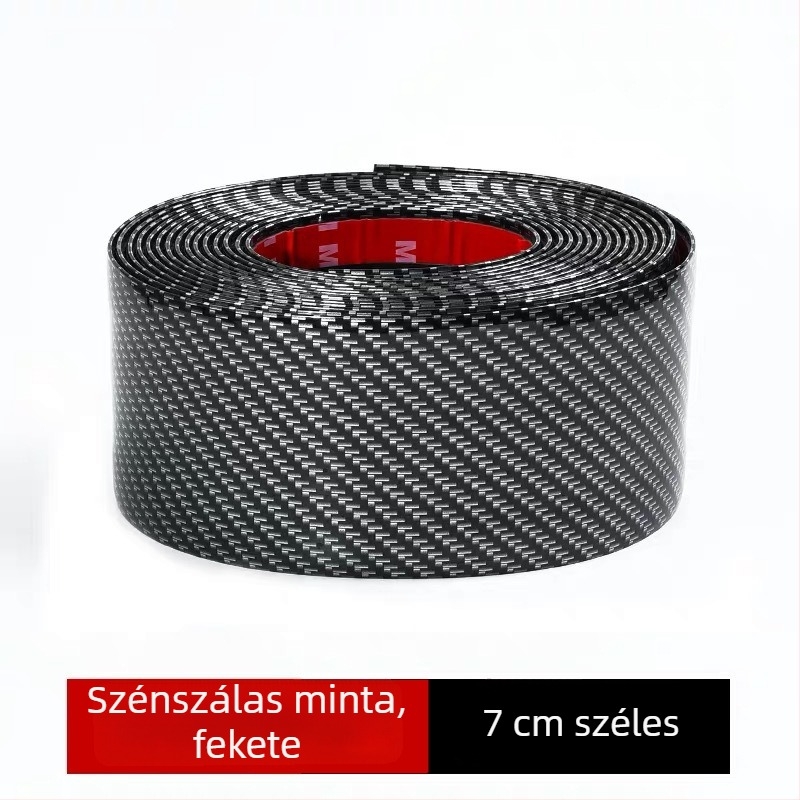 PU oldalütésvédő ajtó sáv karbon szálas megjelenéssel, testreszabható feldolgozás, univerzális illeszkedés