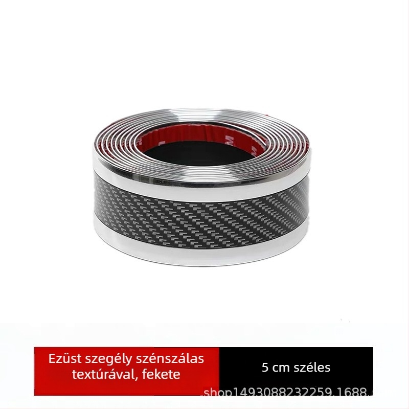 PU oldalütésvédő ajtó sáv karbon szálas megjelenéssel, testreszabható feldolgozás, univerzális illeszkedés