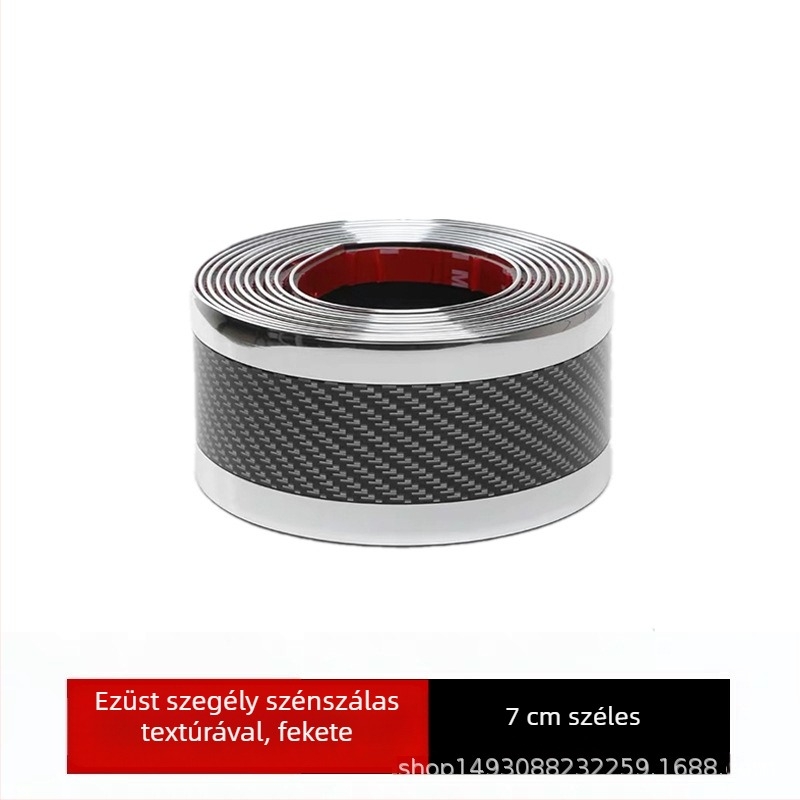 PU oldalütésvédő ajtó sáv karbon szálas megjelenéssel, testreszabható feldolgozás, univerzális illeszkedés