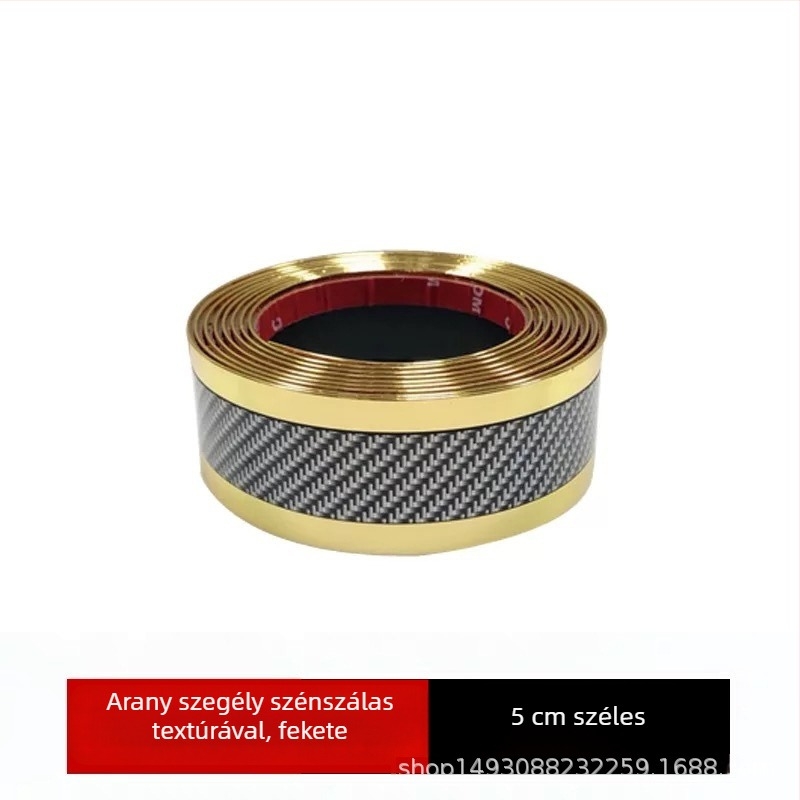 PU oldalütésvédő ajtó sáv karbon szálas megjelenéssel, testreszabható feldolgozás, univerzális illeszkedés