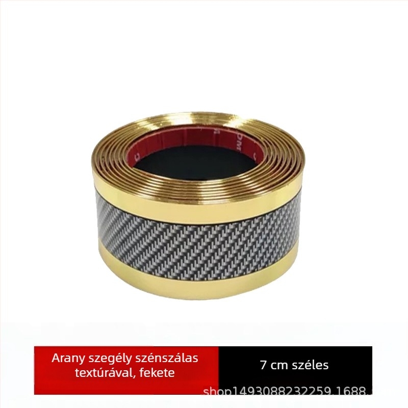 PU oldalütésvédő ajtó sáv karbon szálas megjelenéssel, testreszabható feldolgozás, univerzális illeszkedés