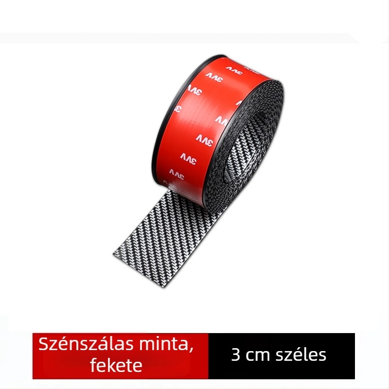 PU oldalütésvédő ajtó sáv karbon szálas megjelenéssel, testreszabható feldolgozás, univerzális illeszkedés