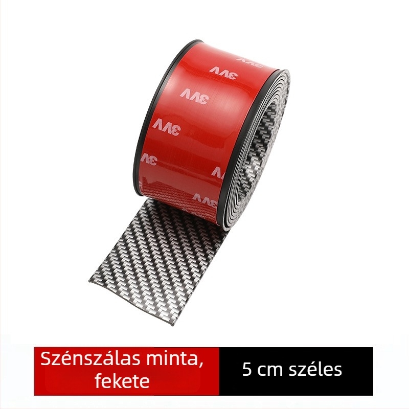 PU oldalütésvédő ajtó sáv karbon szálas megjelenéssel, testreszabható feldolgozás, univerzális illeszkedés