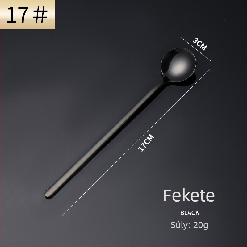 304 rozsdamentes acél desszertkanál, kis kerek forma, aranyozott bevonat, kávé keveréséhez és mézhez, gyermekek étkészletéhez