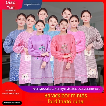 Cox Man ujjakkal ellátott kötény – foltálló velúr, barack textúra, kartún/animés minta