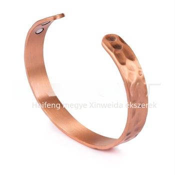 Tiszta rézből készült karkötő elektroplatált felülettel — retro stílus, ékszer 2023 tavasz