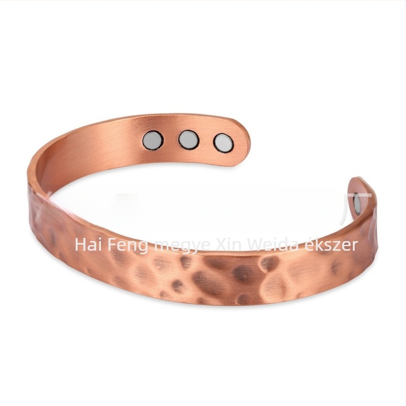 Tiszta rézből készült karkötő elektroplatált felülettel — retro stílus, ékszer 2023 tavasz