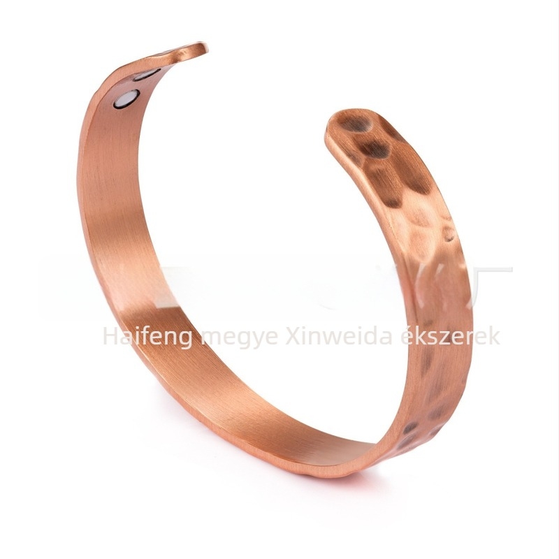 Tiszta rézből készült karkötő elektroplatált felülettel — retro stílus, ékszer 2023 tavasz