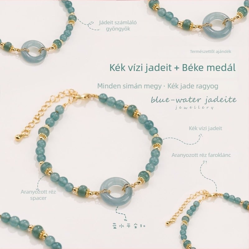 Jáde karkötő | kézzel készített, női kínai stílus | utazási emlékként ajándék