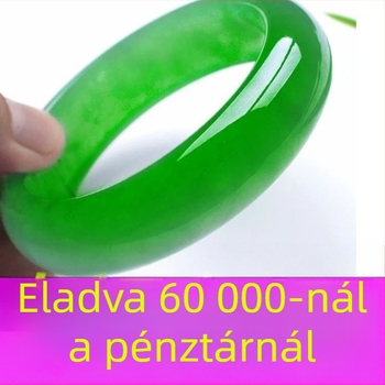 Smaragd zöld jade karkötő – kézzel készített, etnikus stílusú ékszer, művészi retro