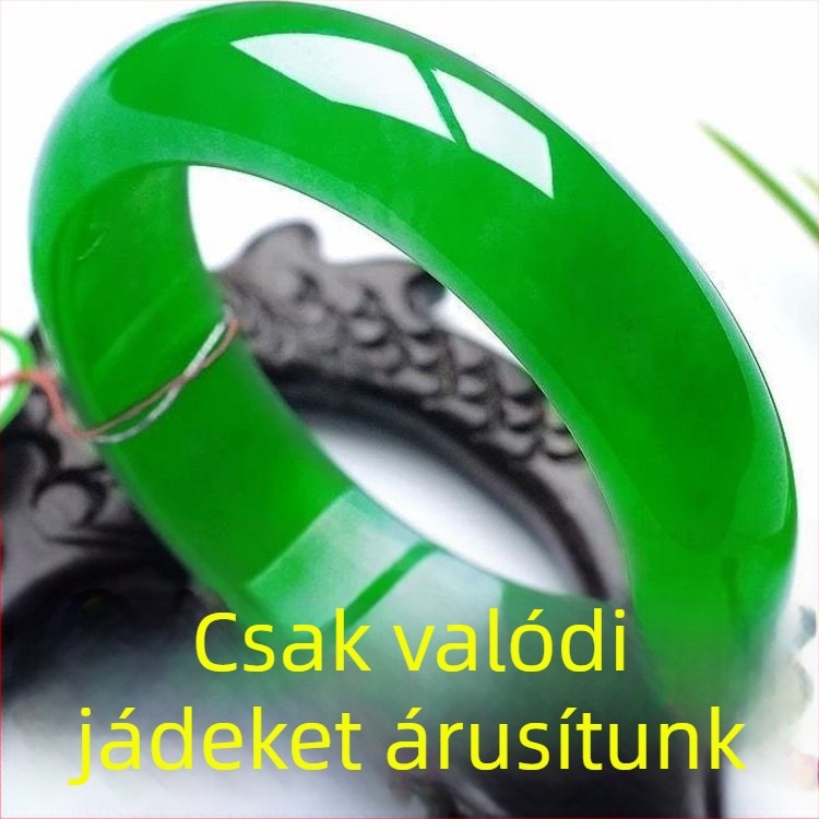 Smaragd zöld jade karkötő – kézzel készített, etnikus stílusú ékszer, művészi retro
