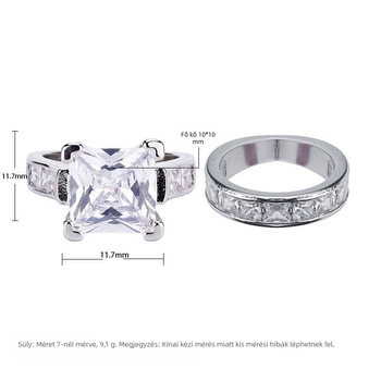 Esküvői gyűrűszett topázzal, laza kövek beépítésével, 2022 ősz, belső értékelés, fizetés újraellenőrzése