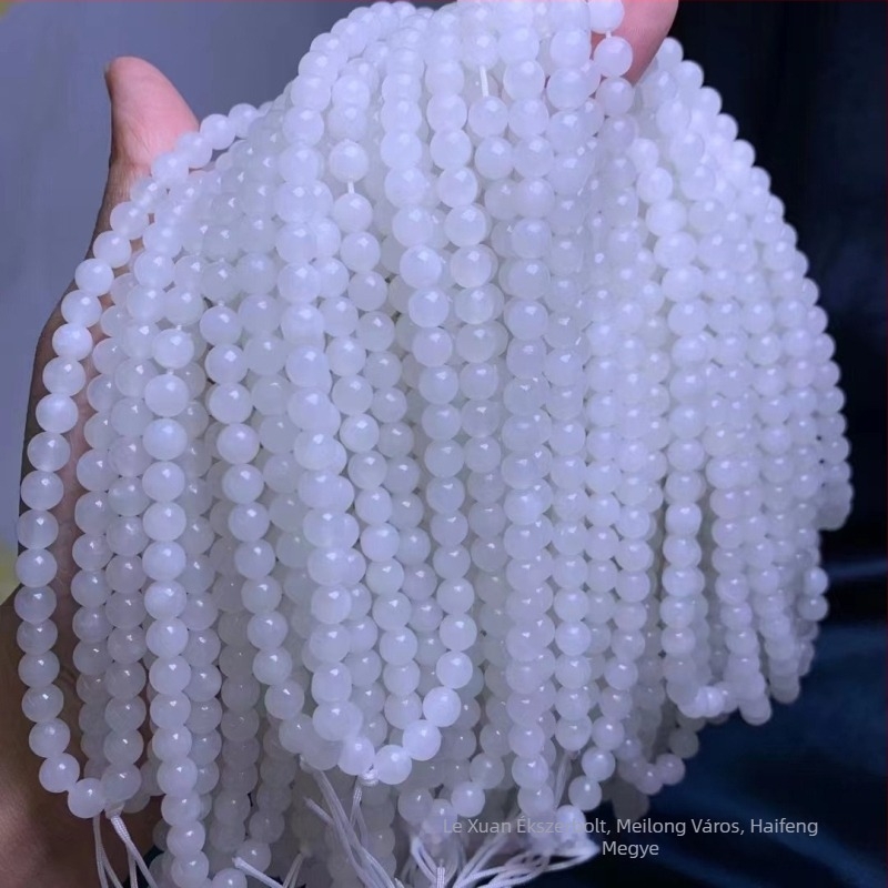 Hetian jade gyöngyök készlet - 108 gyöngy, természetes anyag, félig kész DIY karkötő alkatrészek, geometriai forma