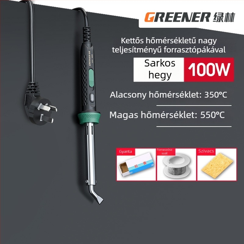 GREENER/Green Forest Elektromos forrasztókészlet otthoni használatra, nagy teljesítmény ipari forrasztáshoz, többfunkciós forrasztópisztoly