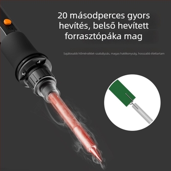 Elektronikus forrasztóvas kerámiás fűtőelemmel, 220V, professzionális minőség, forrasztáshoz, desolderinghoz és pirografiához