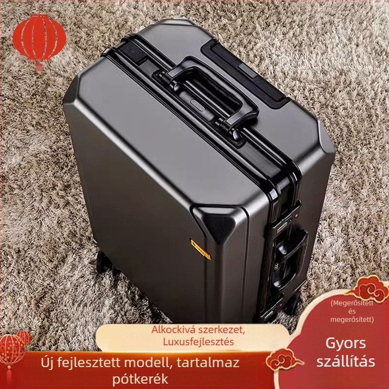 ABS anyagú utazótáska, cipzáras nyitás, USB töltőport, univerzális kerekek, tömeg 4 kg.