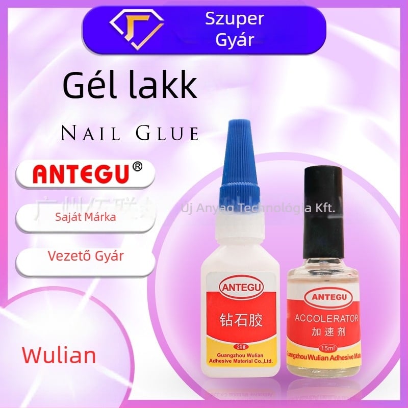 Antegu körömragasztó kövekhez, 20 g, Guangzhou eredetű, több mint 60 napos tartósság, kötési idő 3–5 másodperc
