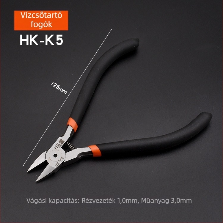 HK átlós fogó, anyag: wolfrám acél, tömeg 0.3, vágási átmérő 0.6, alkalmazható vas/acél/plasztik