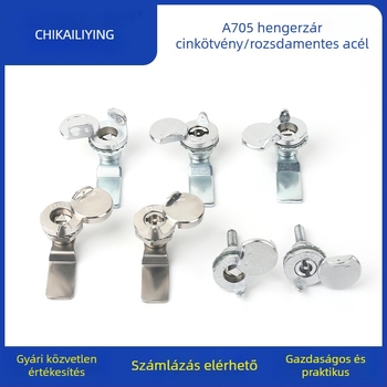 A705 nyelv-zár kültéri elosztó dobozhoz – cilinderzár, cinkötvözet, univerzális a dobozokhoz, modern letisztult dizájn