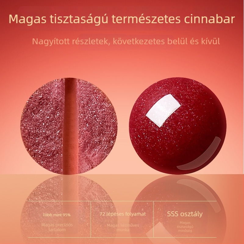 Cinnabar karkötő, új kínai stílus, uniszex, kézműves gyöngyök, egy kör alakú golyó, 22 darab