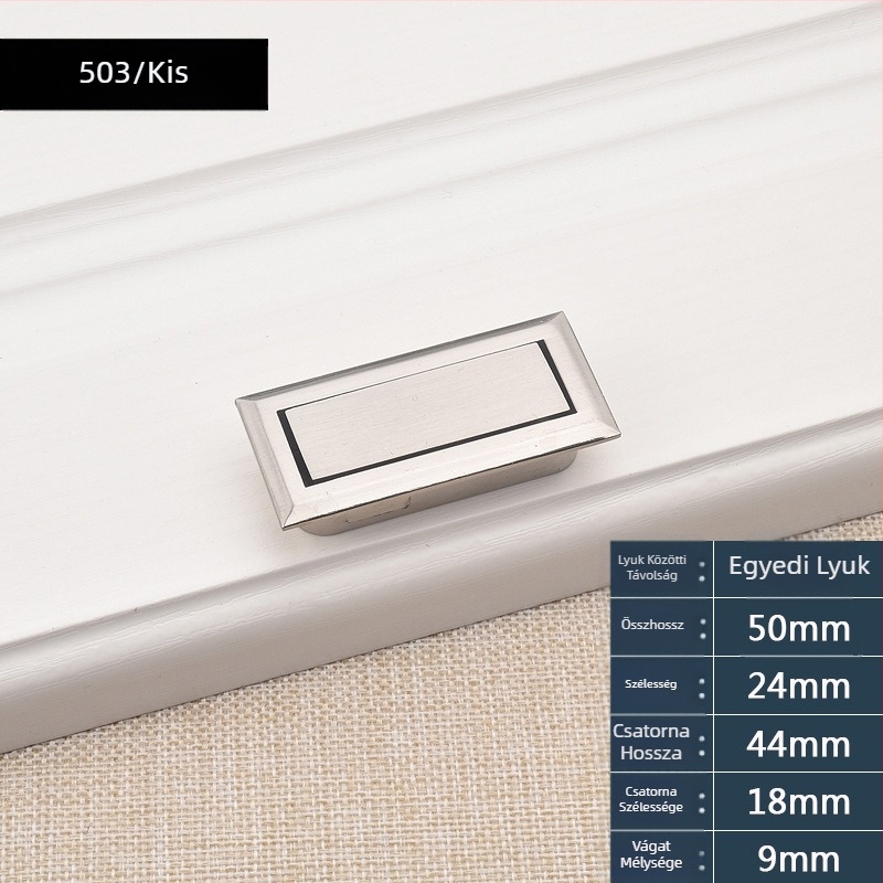 Fort Mary 589 Szekrényajtó és fiókfogantyú – Cinkötvözet, Elektroplakálás, Modern Minimalista Stílus