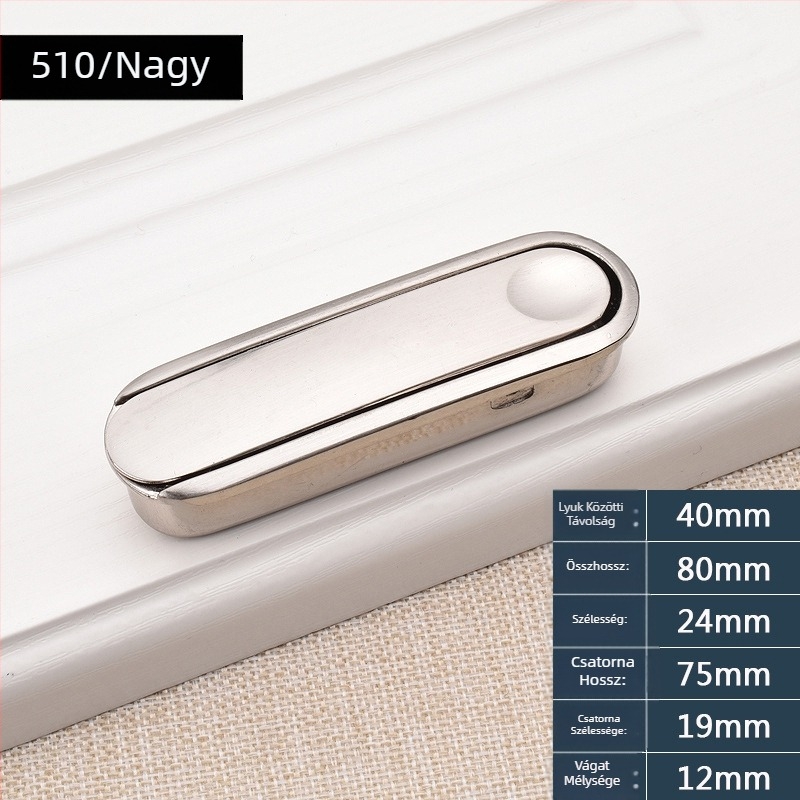 Fort Mary 589 Szekrényajtó és fiókfogantyú – Cinkötvözet, Elektroplakálás, Modern Minimalista Stílus