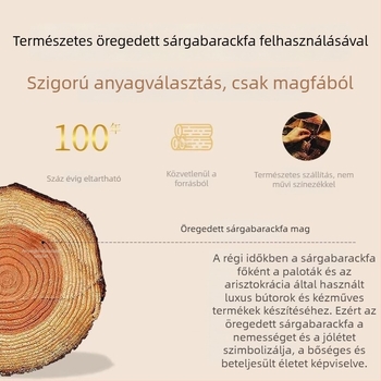 Nemes természetes stílusú barackfa fa karkötő nőknek, Taishan százéves barackfa, kerek tömör fa, tél 2024, termékkód Aa1002044614
