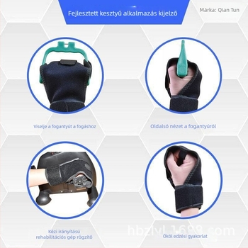 Rehabilitációs kesztyű az ujjak fogásának edzésére — anti-karcoló, kompozit anyagból, stroke és hemiplegia esetére