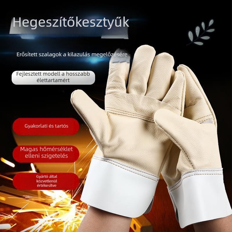 Macska védőkesztyűk – karcolás és harapás elleni védelem, marhabőr, újrafelhasználható