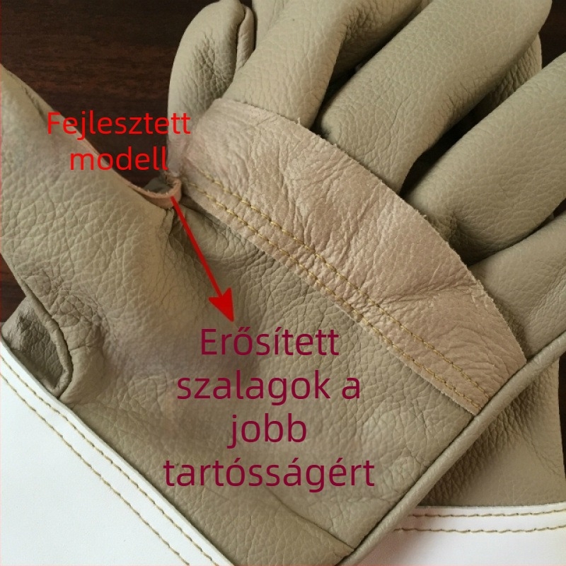 Macska védőkesztyűk – karcolás és harapás elleni védelem, marhabőr, újrafelhasználható