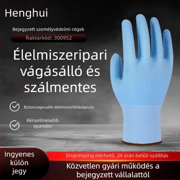 Élelmiszer-minőségű HPPE vágásálló kesztyűk – Henghui, élelmiszeripari feldolgozásra, vágásvédelem és kopásállóság