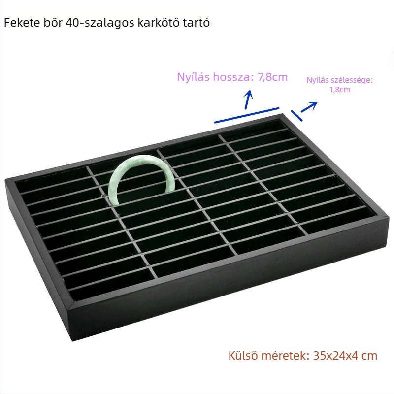 Karkötő kiállító tálca 40 rekeszessel, fémből, 2023 tavasz, termékkód Dhrzdcch