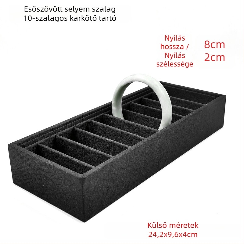 Karkötő kiállító tálca 40 rekeszessel, fémből, 2023 tavasz, termékkód Dhrzdcch