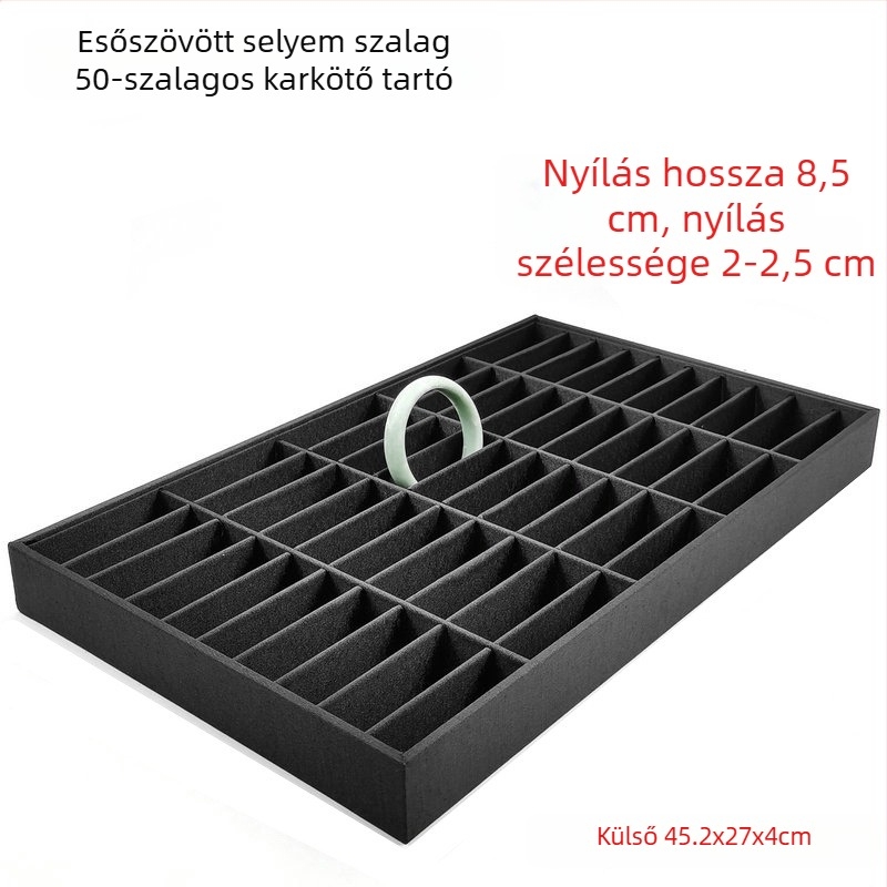 Karkötő kiállító tálca 40 rekeszessel, fémből, 2023 tavasz, termékkód Dhrzdcch