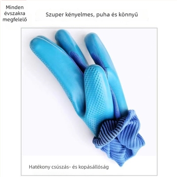 Gépi javításra, kezelésekre, szedésre használható, környezetbarát domborított kesztyűk, olajálló, vízálló, csúszásmentes