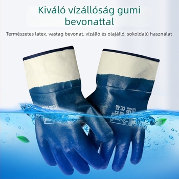 Nitrilbevonású munkavédelmi kesztyűk, vízállóak, olajállóak, kopásállóak