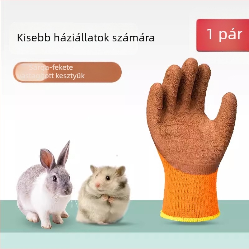 Laboratóriumi egér anti-harapás gumikesztyű, meleg és kopásálló, 100 g